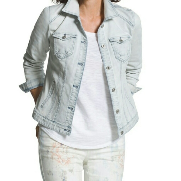 Light wash denim trucker jacket